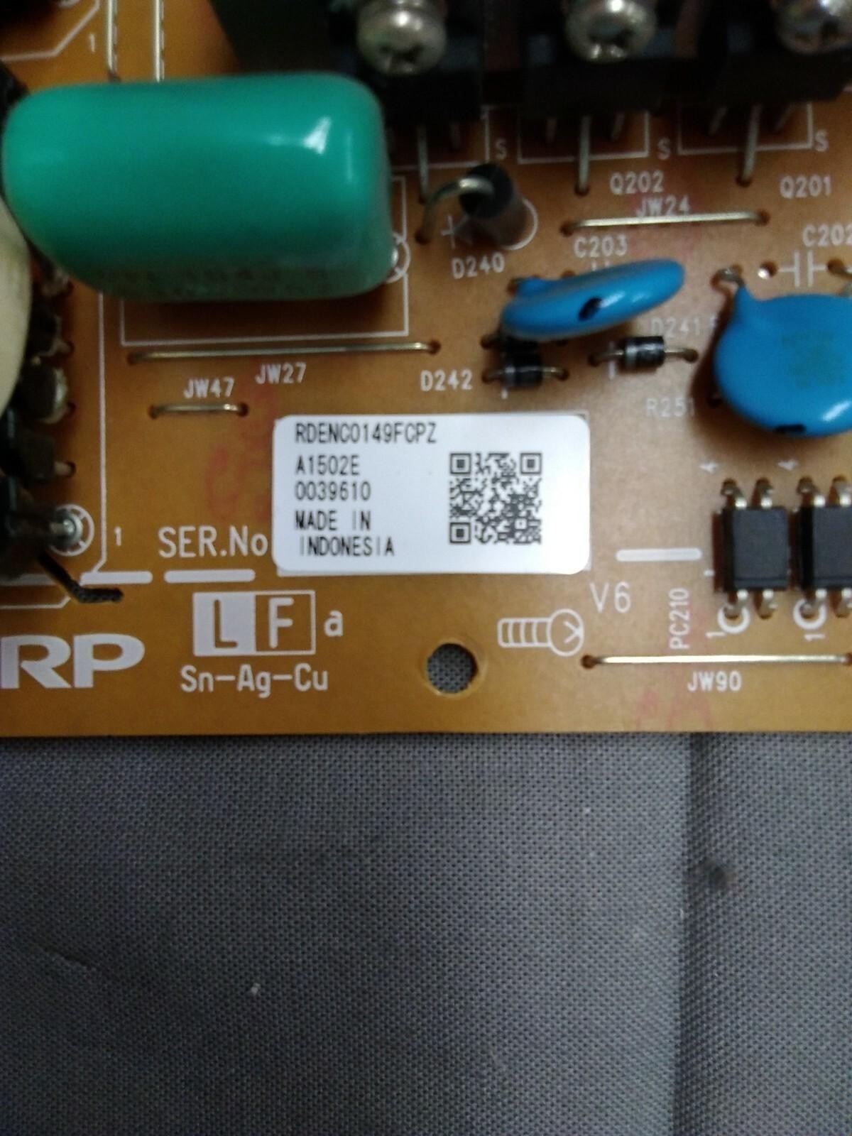 Sharp RDENC0149FCPZ PSC20476D Power Supply Board