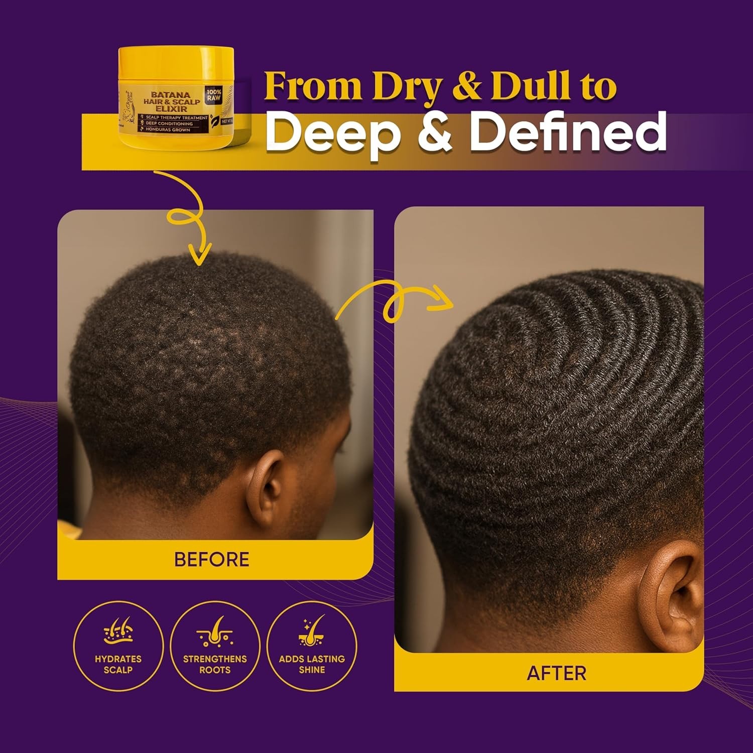 OCEAN VIEW DEEP WAVES POMADE - Premium Wave Grease, Wave Pomade for 360 Waves, S