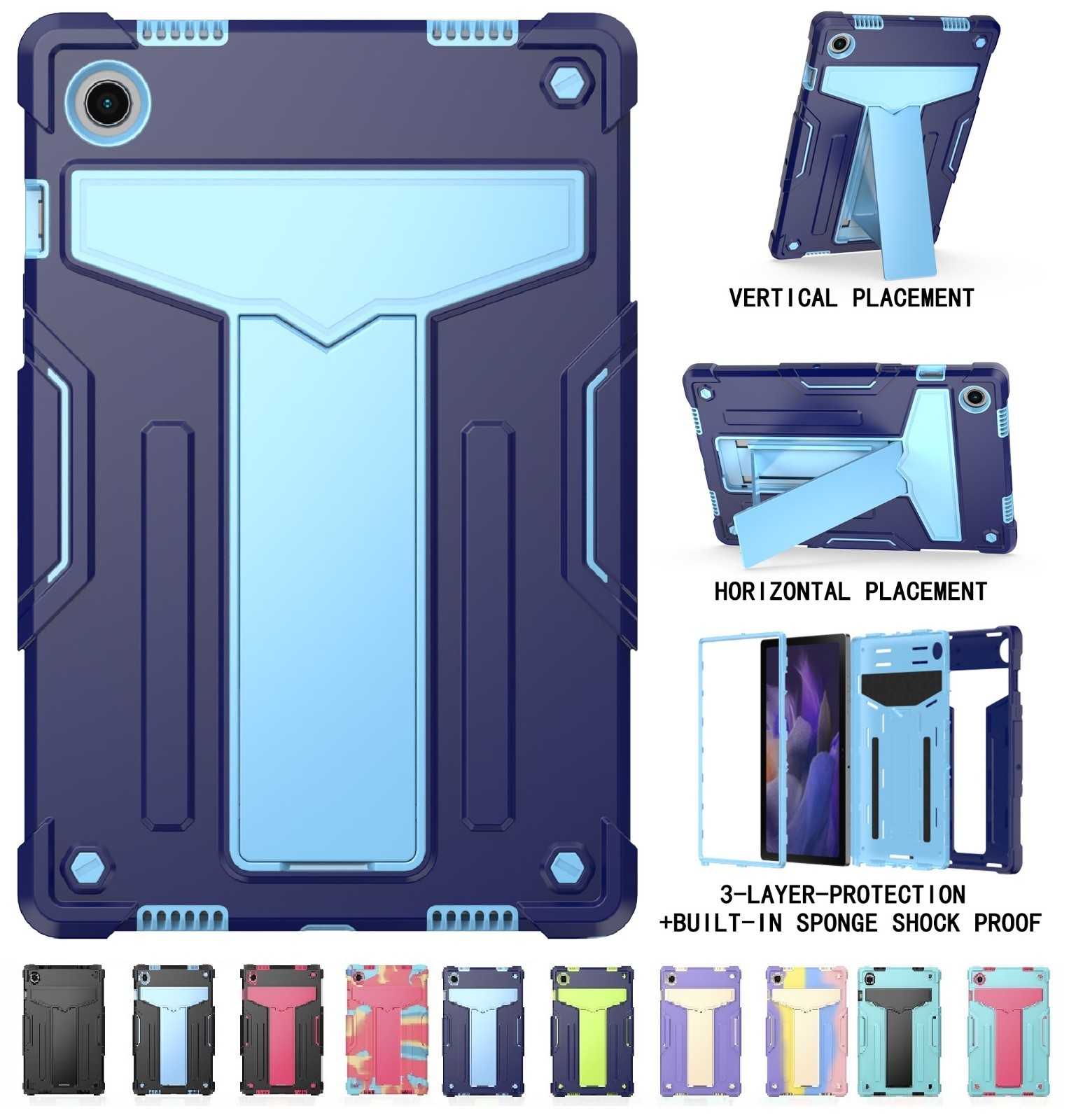 For Samsung Galaxy Tab A11+ / A9+ Shockproof Case Hybrid Hard Rugged Stand Cover