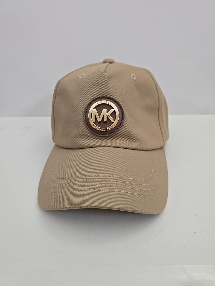 Michael Kors Khaki Brown MK Logo Baseball Cap Hat Adjustable OS NWT $68