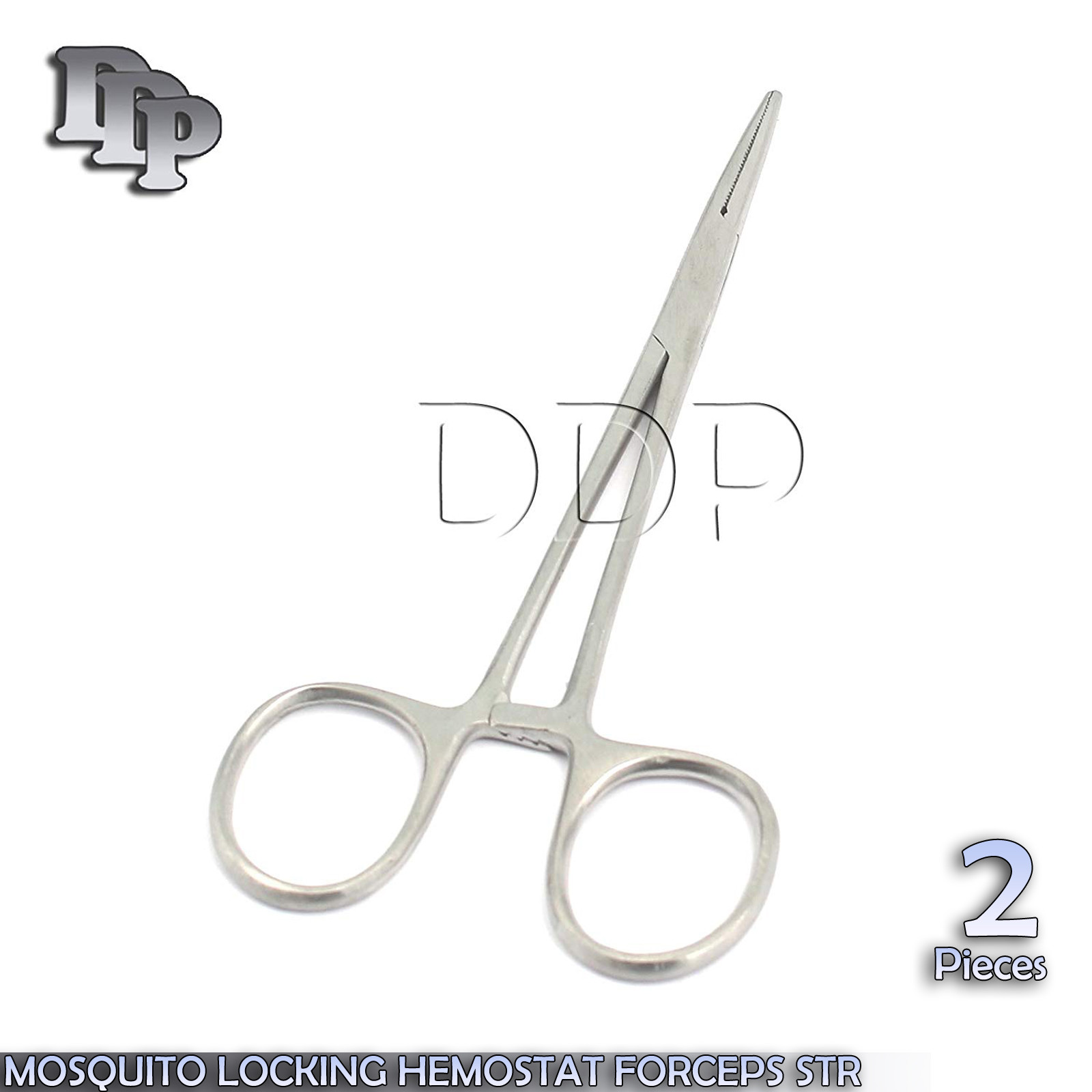2 Pcs Mosquito Locking Hemostat Forceps 5" Straight Surgical Instruments