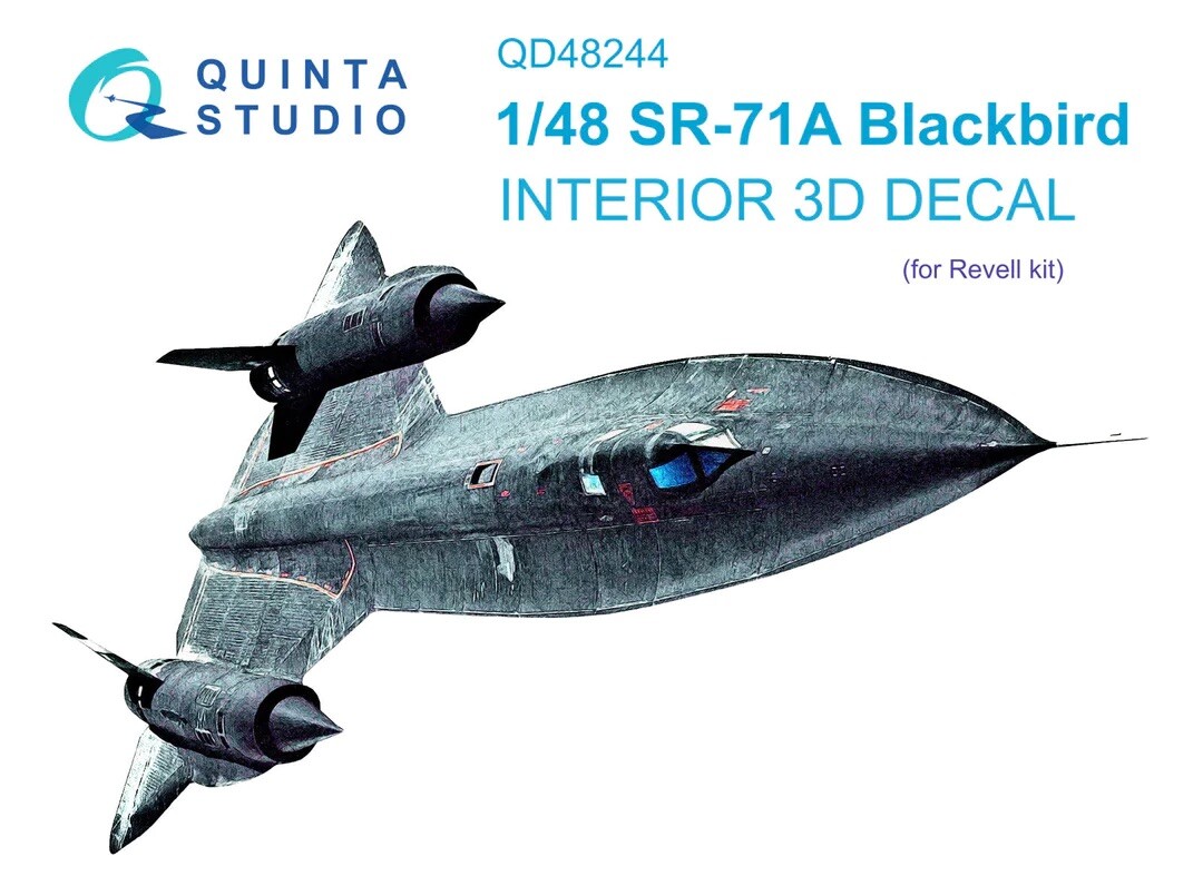 1/48 Quinta Studio Interior 3D Decal #48244 SR-71A Blackbird For Revell Kit