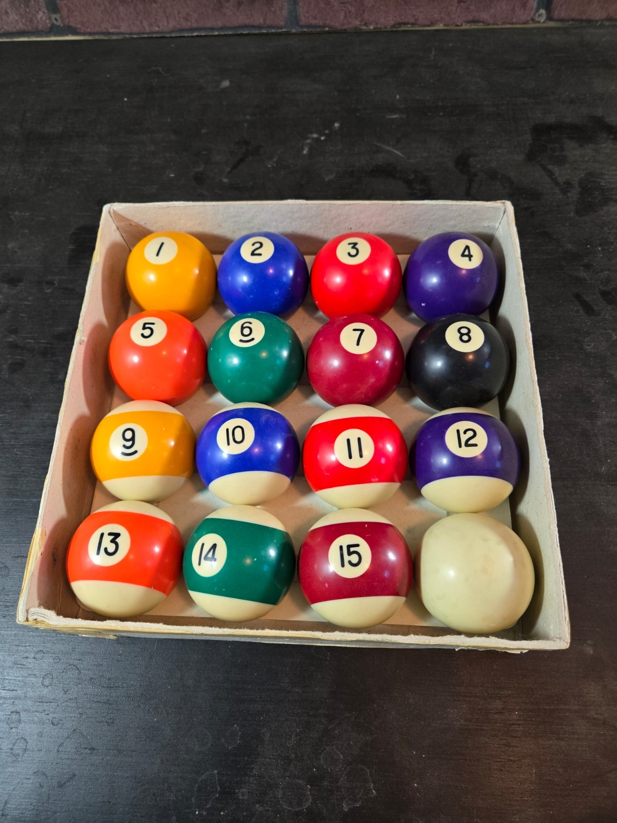 Vintage Standard Pool Ball Set Made in Belgium
