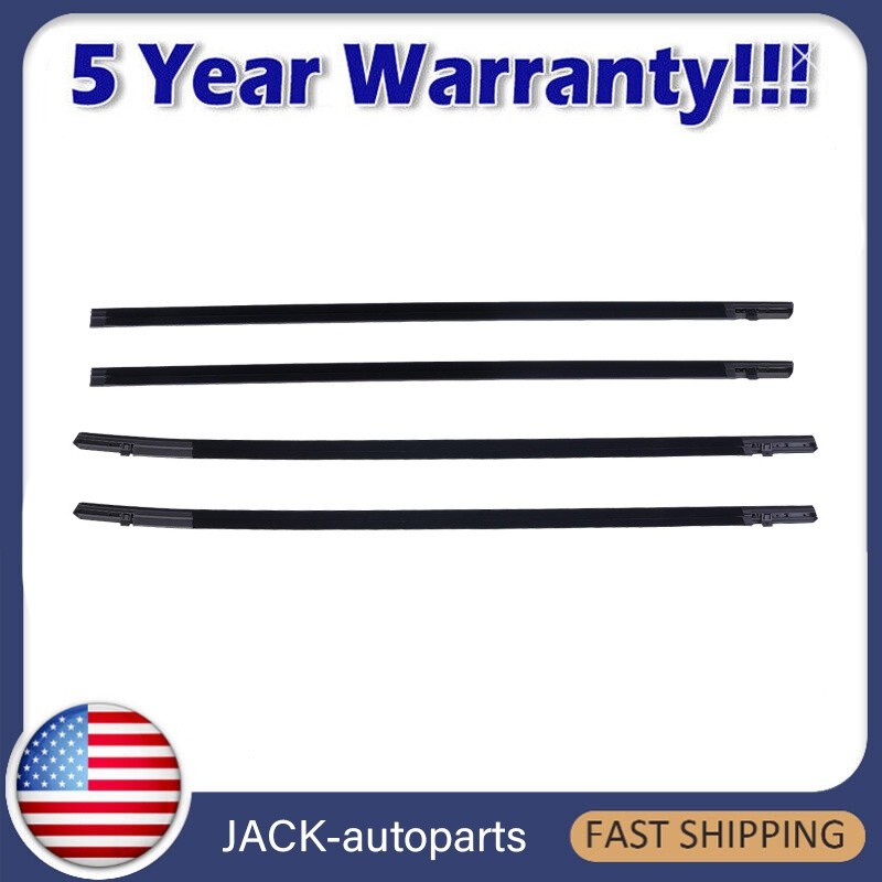 4Pcs For 2016-2021 Honda Civic Sedan Window Weatherstrip Moulding Seal Belt New