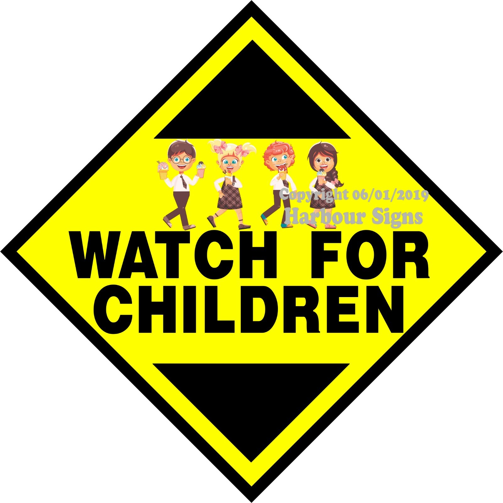 Watch for Children DECAL (Choose Your Size) Safety Concession Food Sticker Truck