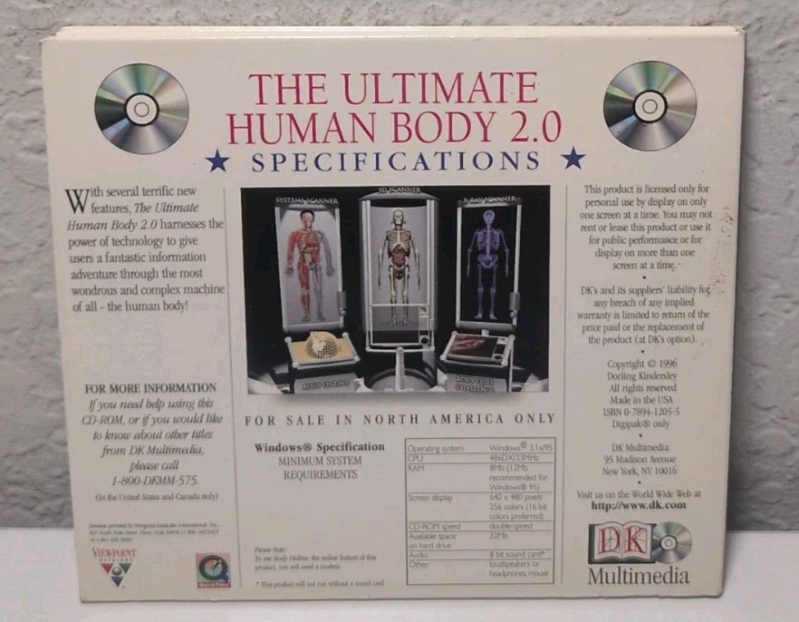 The Ultimate Human Body 2.0 PC CD-ROM B368