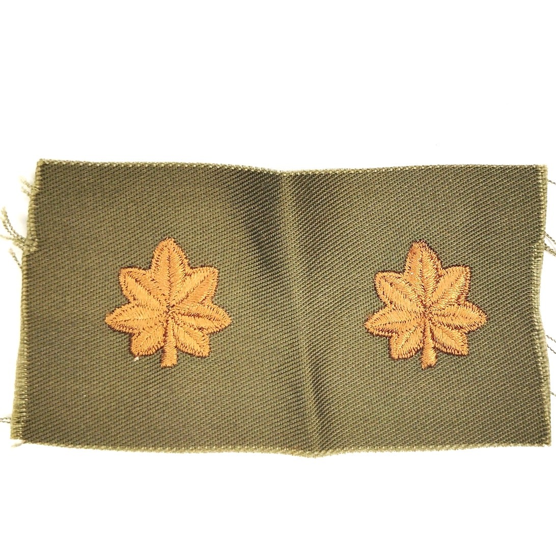 US Navy Coast Guard LCDR O‑4 Rank Patch Pair Subdued ODG 2‑1/4" × 4‑1/2" Vintage