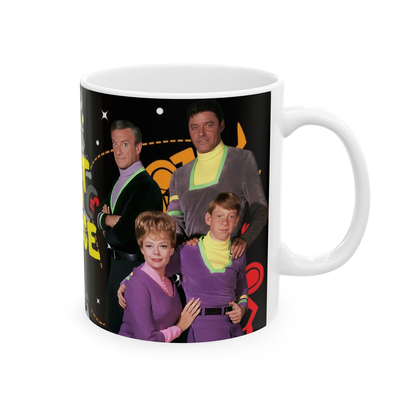 Lost in Space Coffee Mug, 11oz, Vintage TV Show Ceramic Cup, Unique Retro Gift