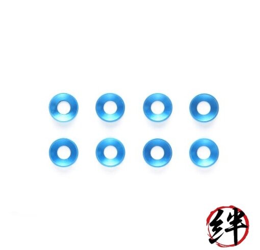 Tamiya hop up Options OP.1156 3mm aluminum dish Wassha (Blue / 8) 54156