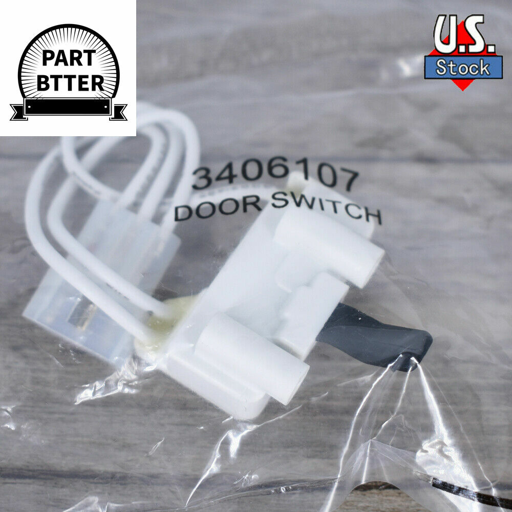 3406109 Dryer Door Switch Replacement part for Whirlpool Kenmore Dryer 3406107