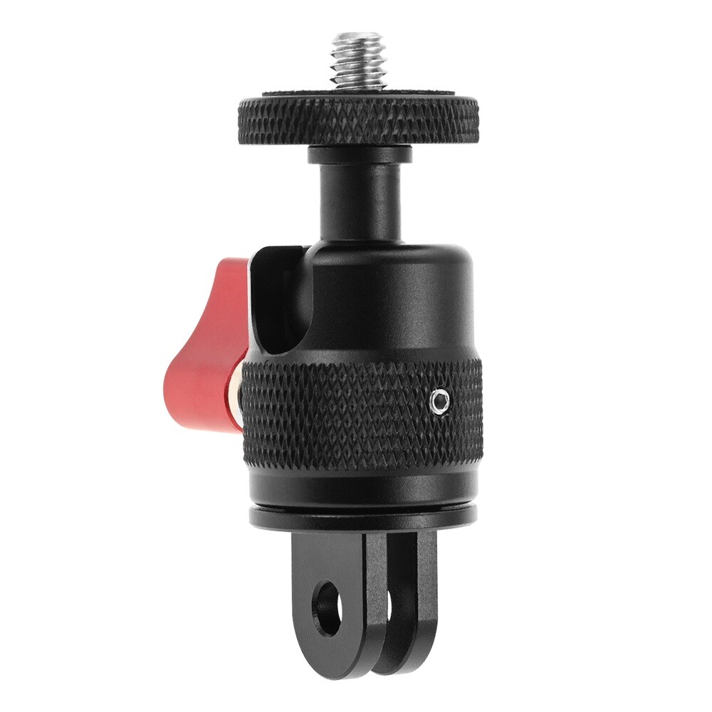 360° Adjustable Adapter for most Action Cameras Feature 1/4" 20 Threaded Hole