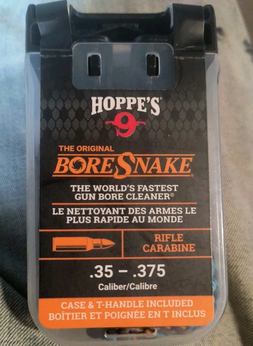 Hoppe's 24018D Boresnake .35-.375 Cal - Fastest Bore Cleaner w/T-Handle Case