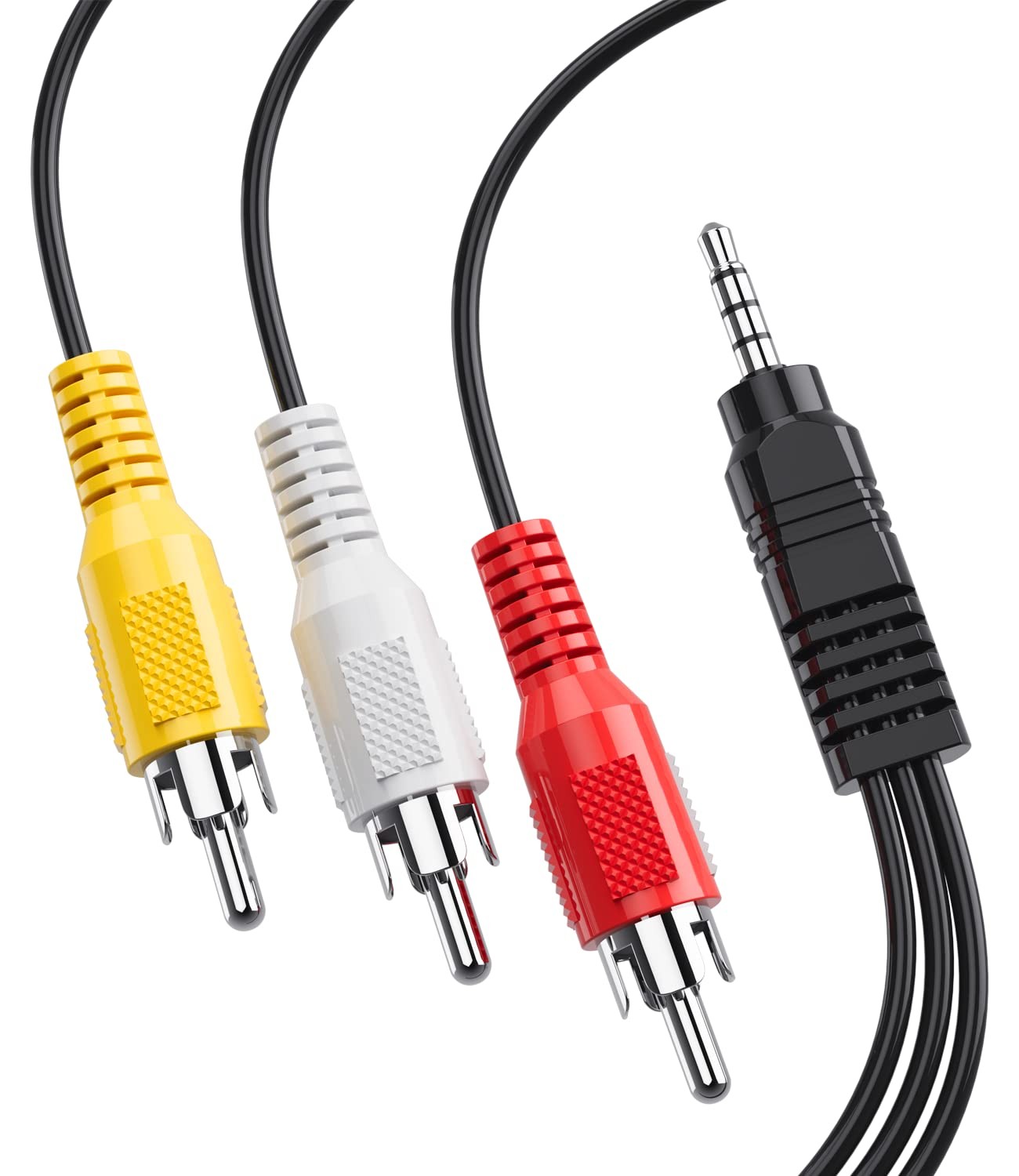 SNLLMZI Av Cable, 3.5mm to RCA AV Cable - 5ft Long, 5 feet, Red,Red.before
