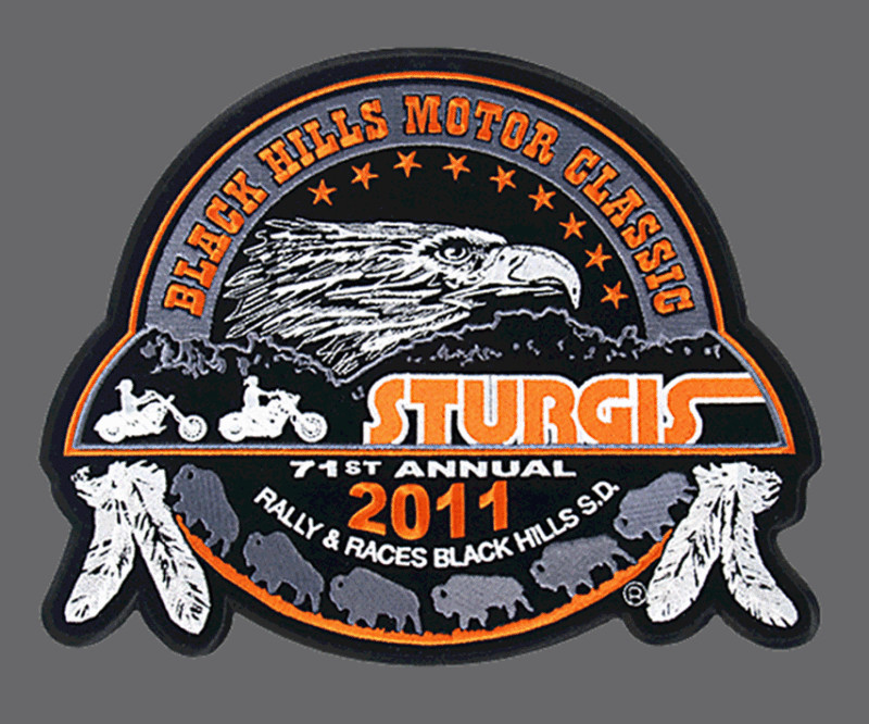 STURGIS RALLY 2011 EAGLE FEATHER 12 INCH BIKER PATCH