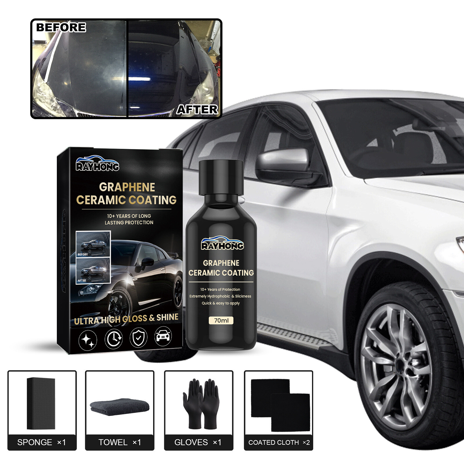 Automotive Graphene Ceramic Coating Spraying Multi-Purpose Scratch Maintenance