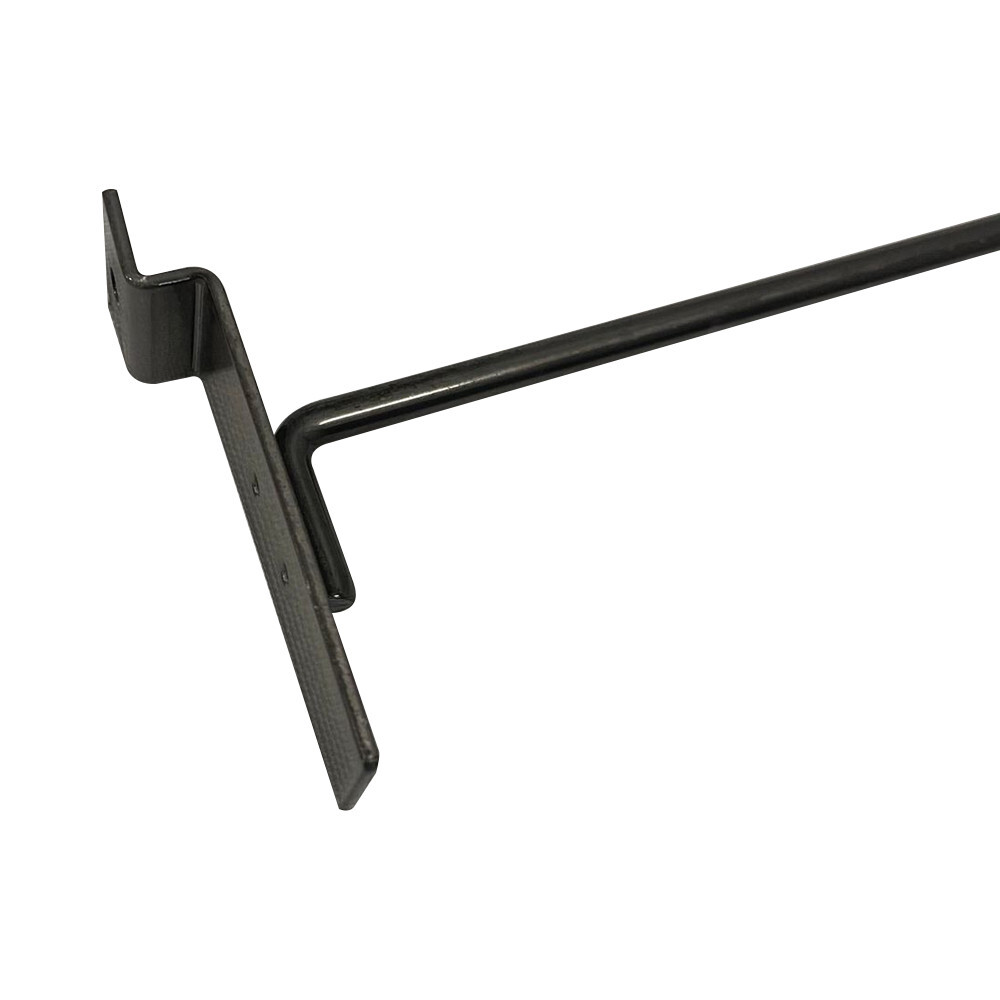 8" Raw Steel Slatwall Panel Hooks Display Hooks,Single Rod Hooks - Pack 12