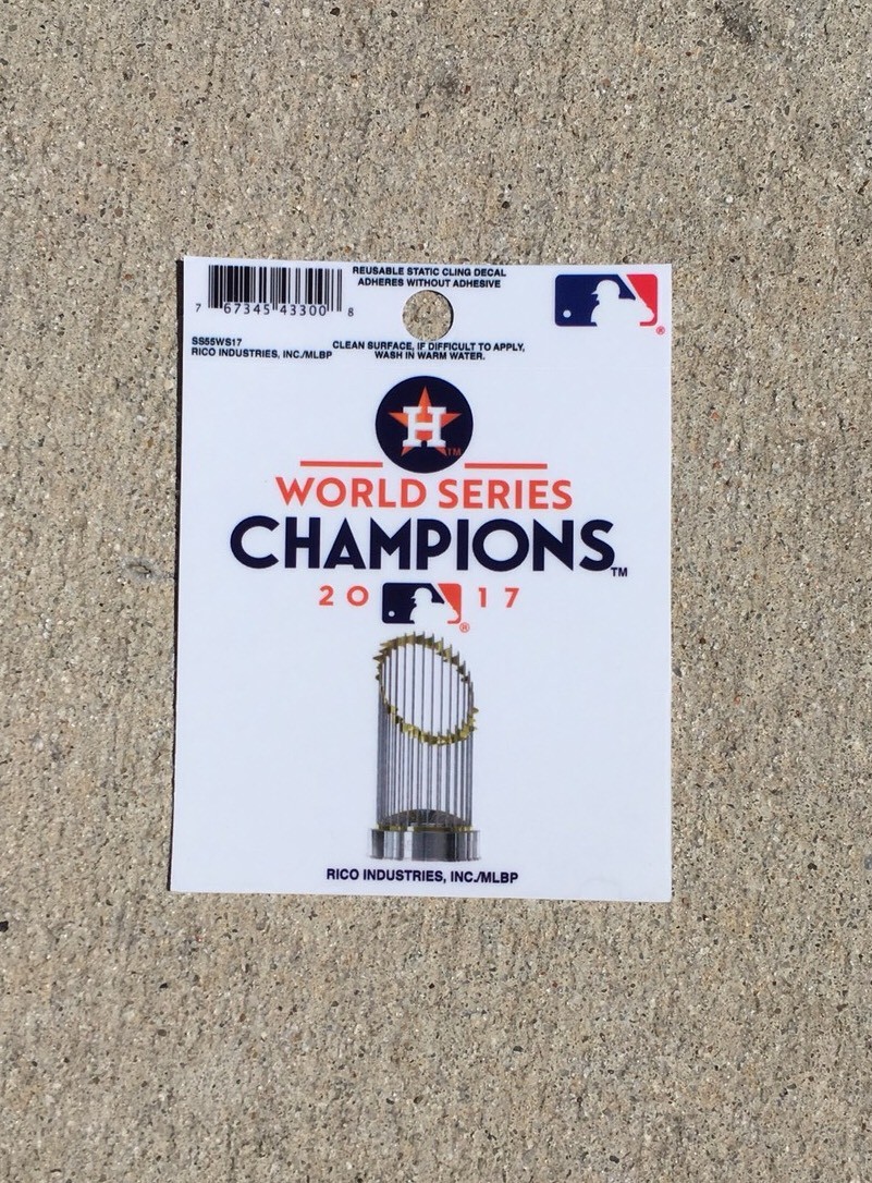 Houston Astros World Series Champions 2017 Stickers & Decals