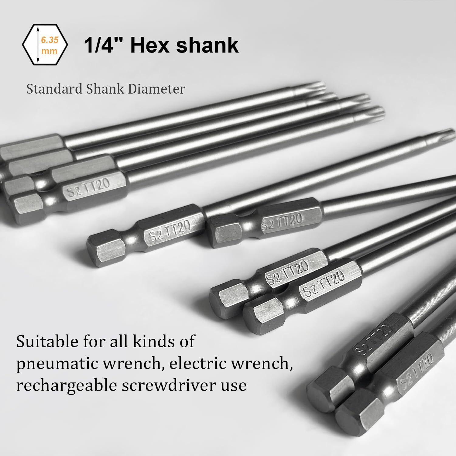 10PCS T25 Torx Screwdriver Bit Sets, 4‘’Length Magnetic Security Torx Bits Set