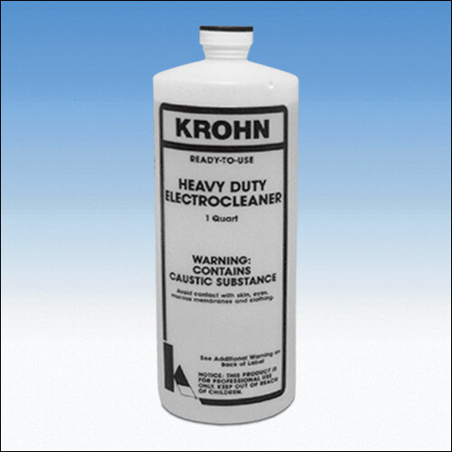 KROHN LIQUID ELECTROCLEANER PLATING CLEANING SOLUTION ONE QUART READY TO USE