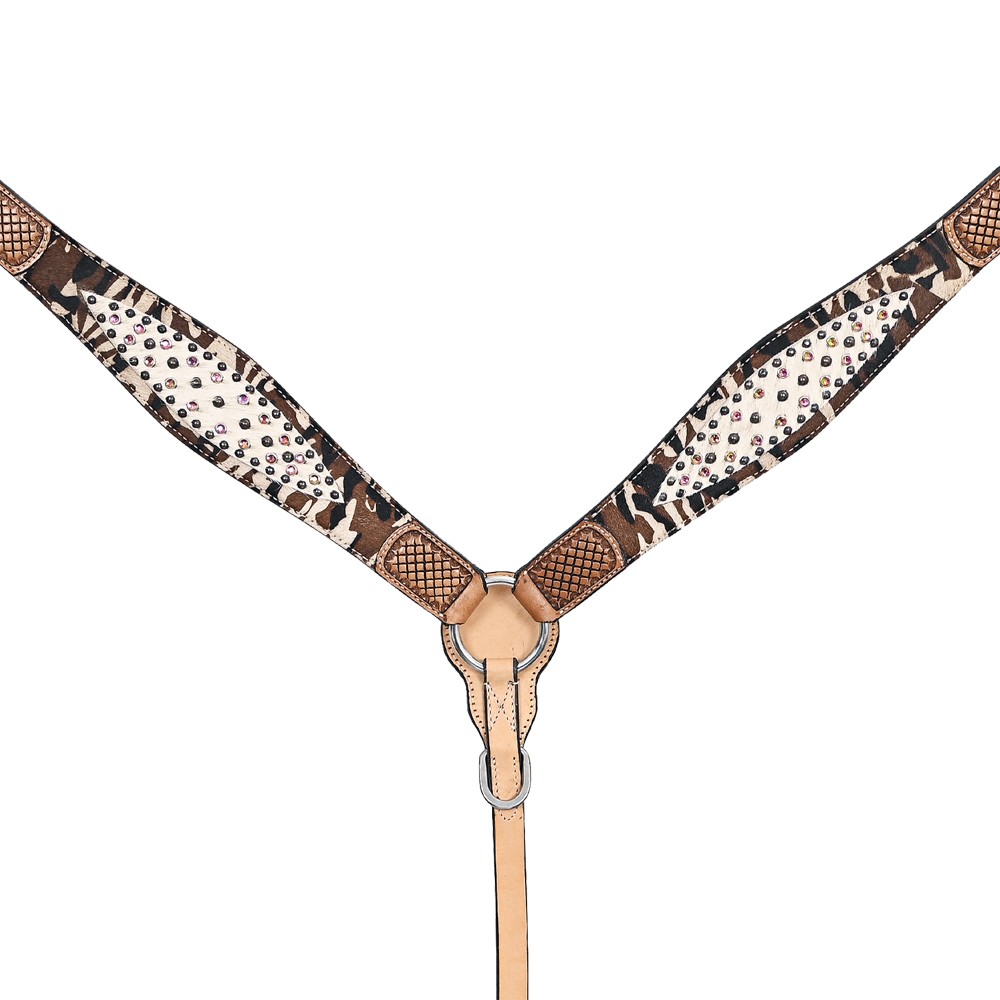 15RK HILASON Western Horse Headstall Breast Collar American Leather Tan