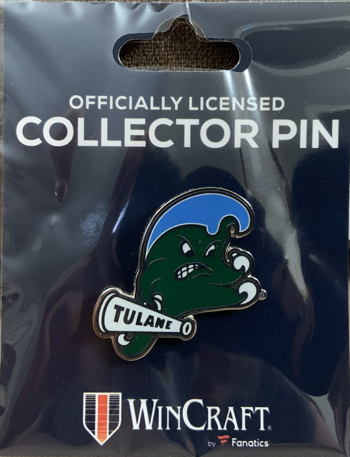 TULANE GREEN WAVE LOGO COLLECTOR PIN WINCRAFT