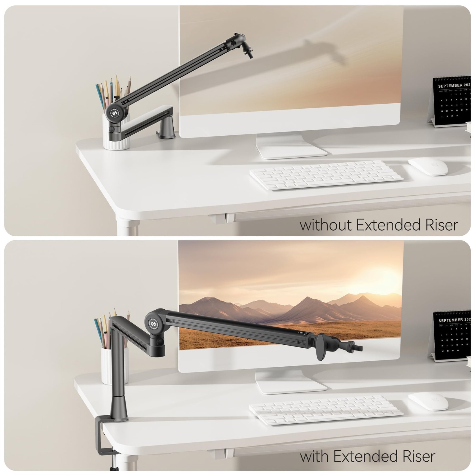 CMTECK Microphone Boom Arm, Low Profile Microphone Arm Stand with Cable Manag...