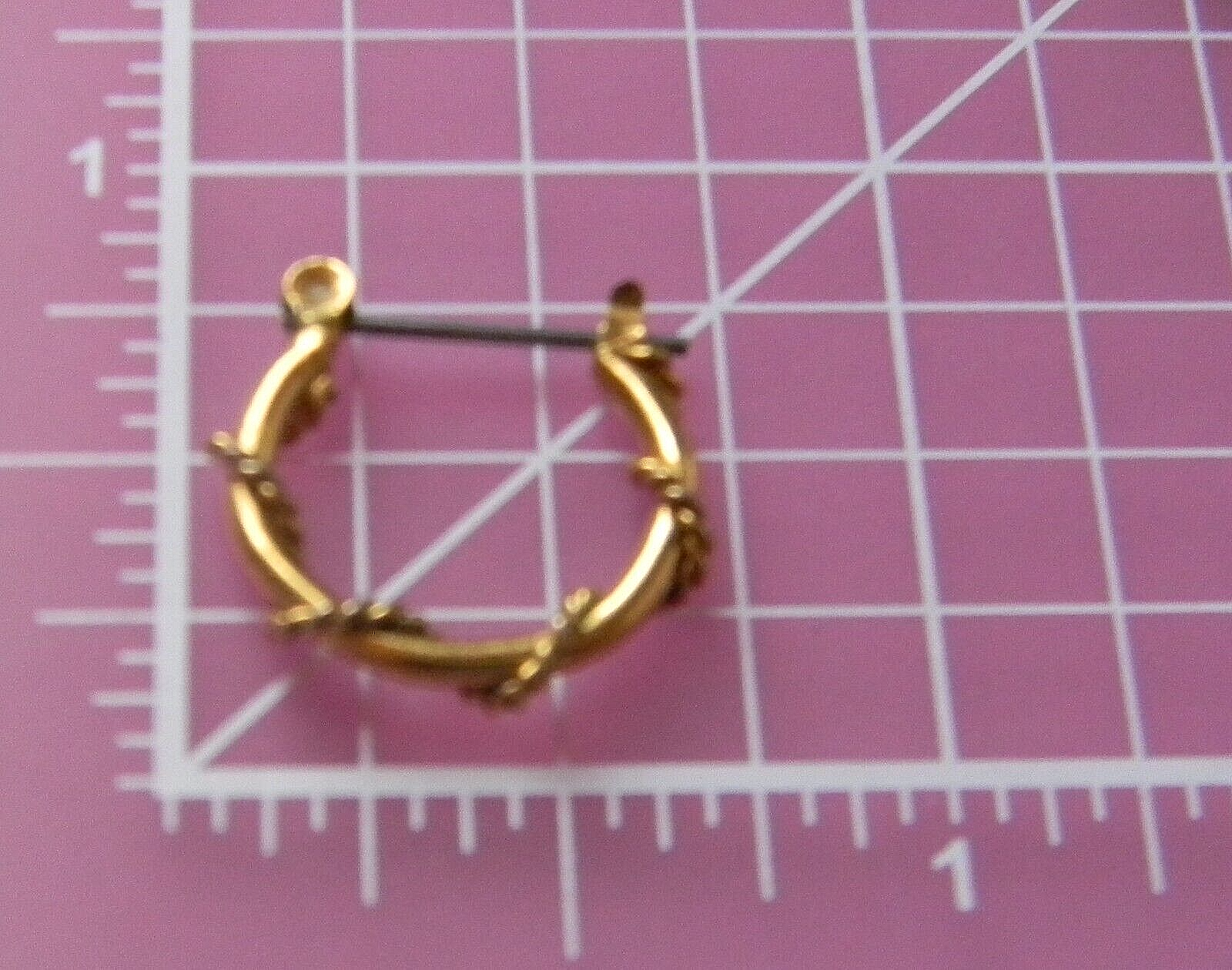 Wrapped Hoop Hinged Back Gold-tone Single Earring - Singleton - 15