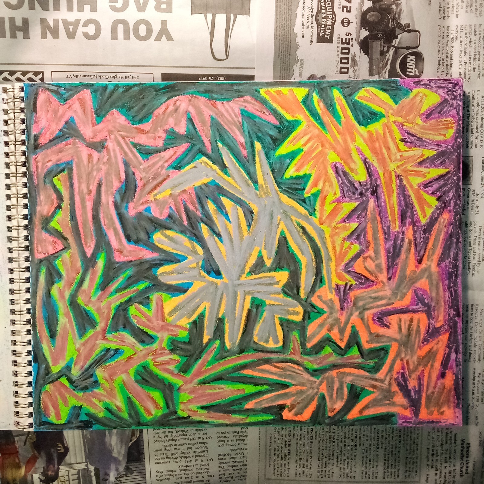 Drawing 11X14" Oil Pastel on Paper