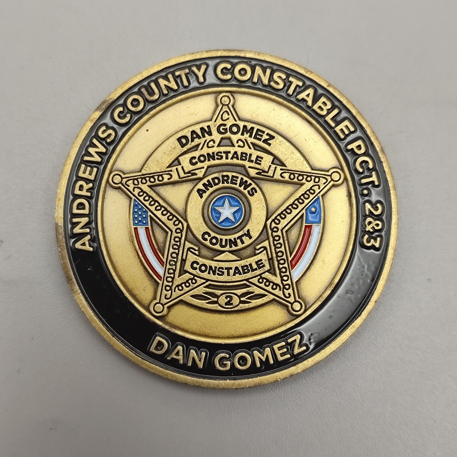 The Srate of Texas Andrews Constable Challenge Coin