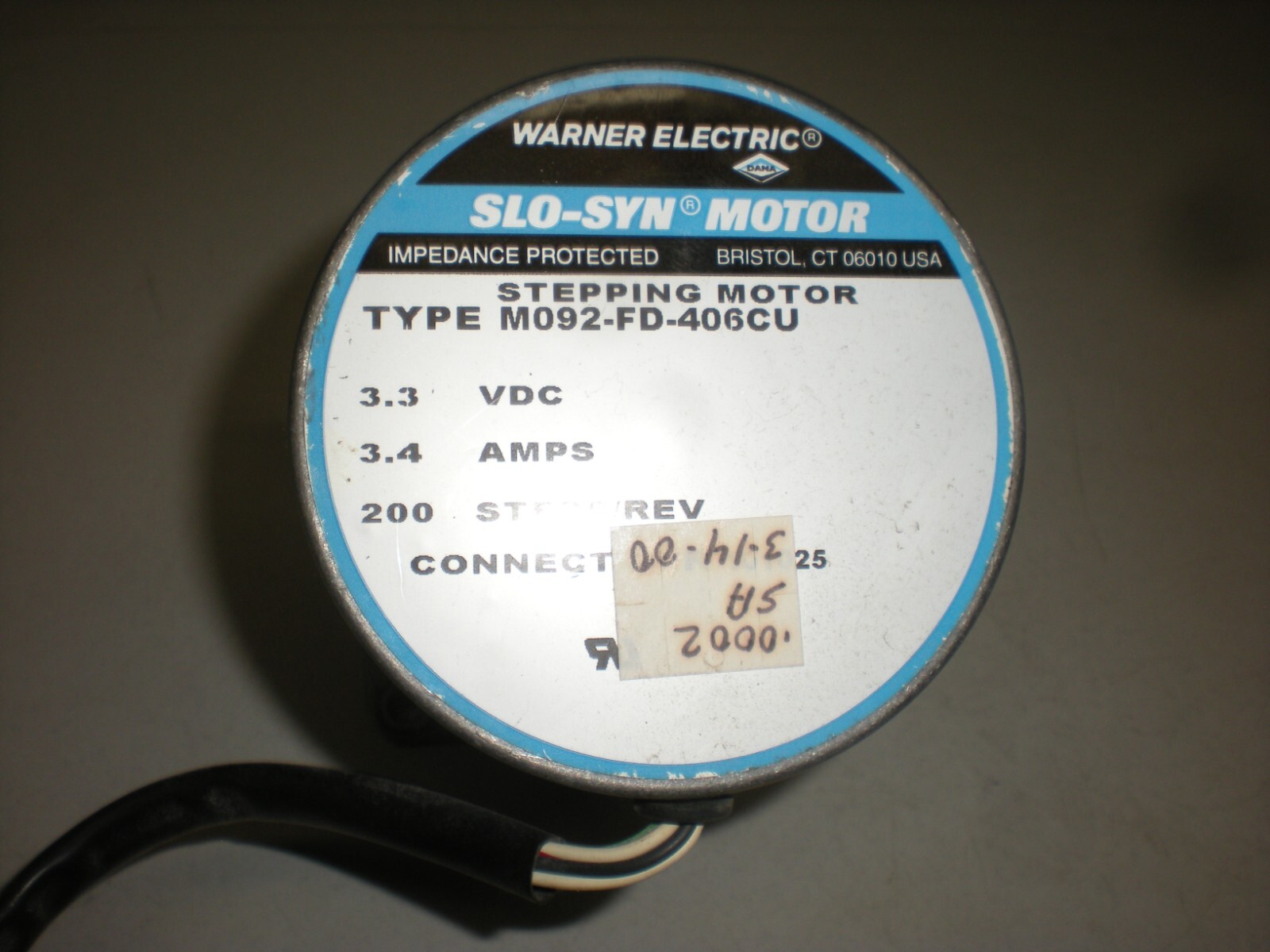Warner Electric Slo-Syn Type M092-FD-406CU Stepping Motor - #2