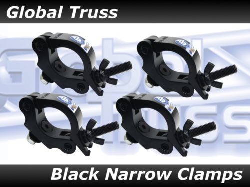 4 pack of Global Truss Narrow Clamp in Black Finish FREE SHIPPING Light Clamps