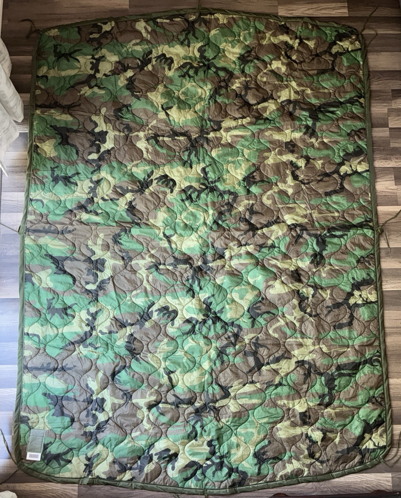 USGI Poncho Liner Woobie Woodland Camo- NEW - (Made in USA) 61” X 88”