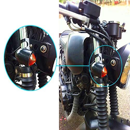 1pair Metal Motorcycle Modified Turn Signal Light Indicator Mount Bracket White