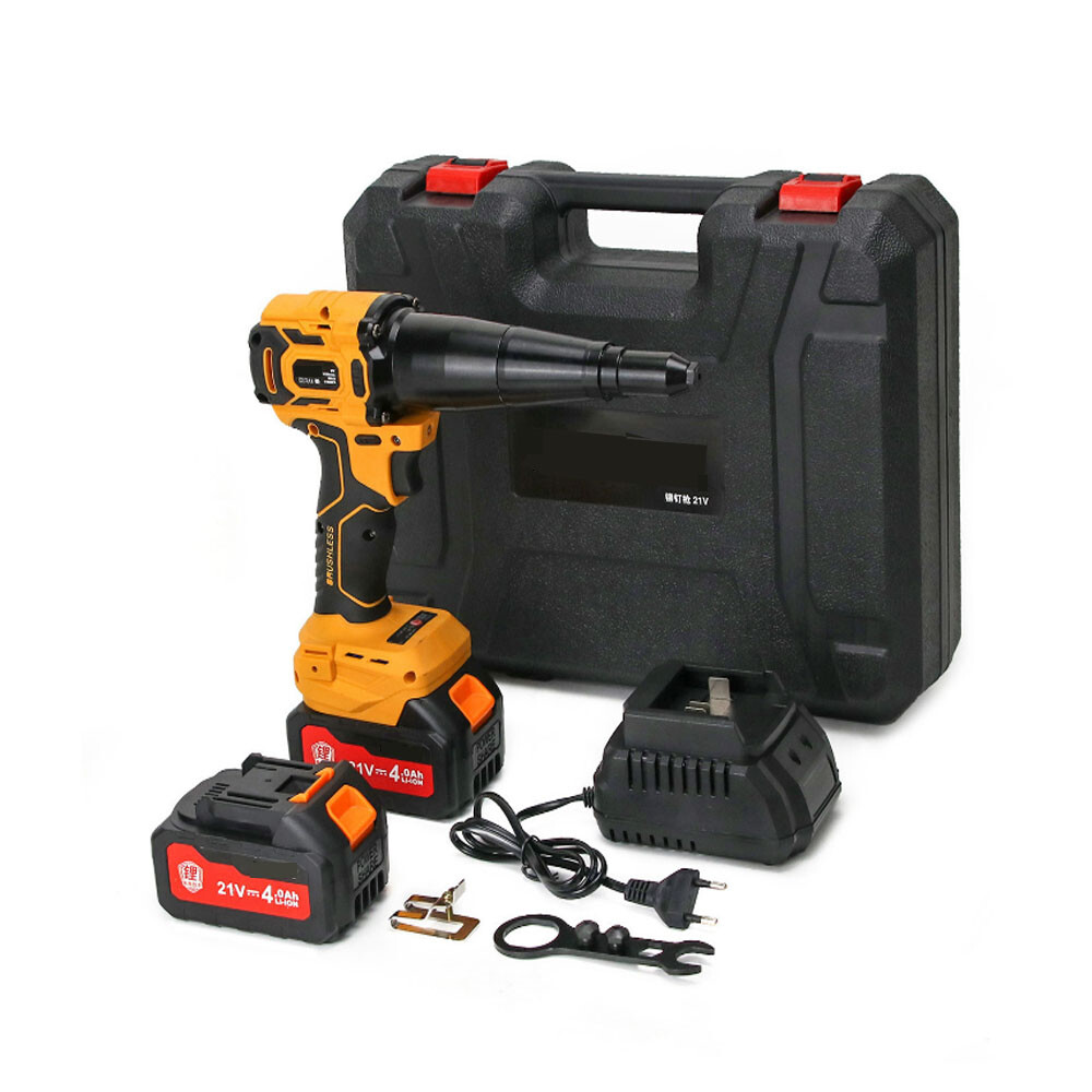 Automatic Brushless Cordless Electric Rivet Gun Brushless 21V Battery 3.2-4.8MM