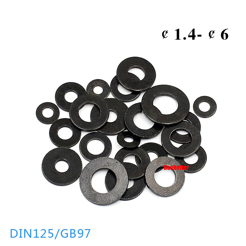 M1.4 M1.5 M1.6 M1.7 M2~M6 Carbon Steel Flat Washers Metal Small Gaskets Spacer