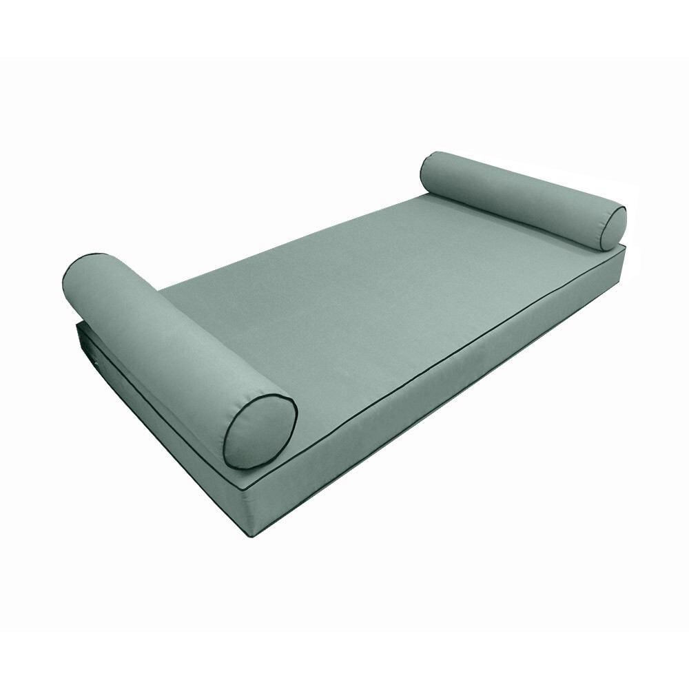 SLIPCOVER ONLY S5 Daybed Mattress Bolster Cover Contrast Pipe Trim Twin-XL AD002