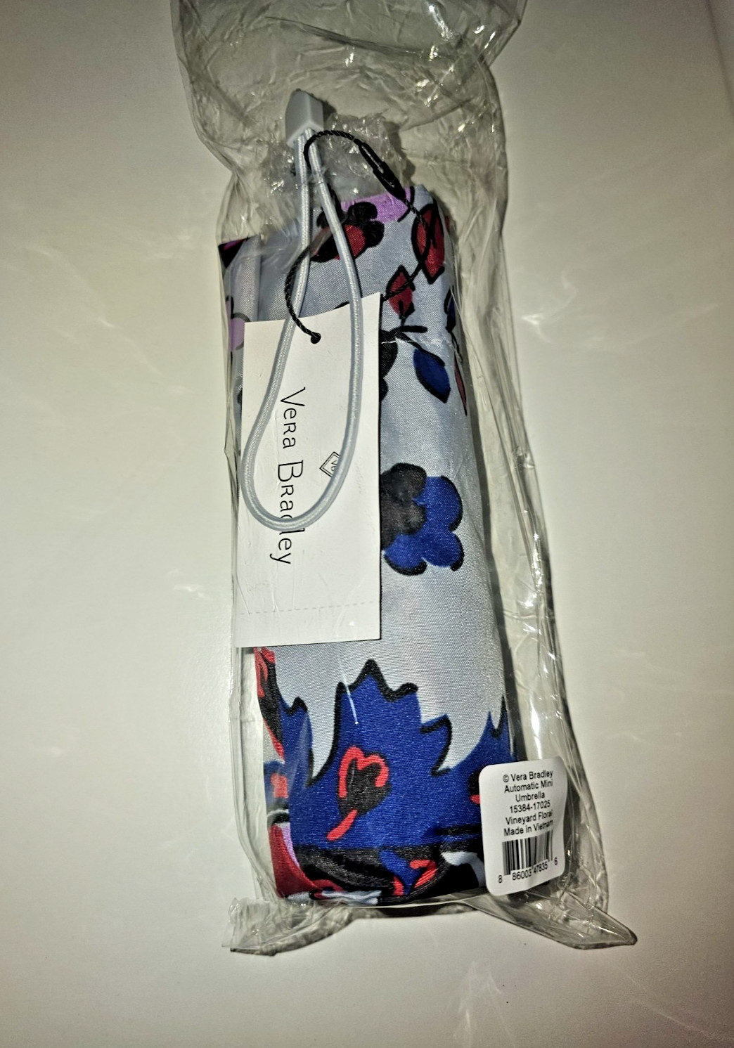 Vera Bradley VINEYARD FLORAL Automatic Mini Umbrella (New & Sealed)