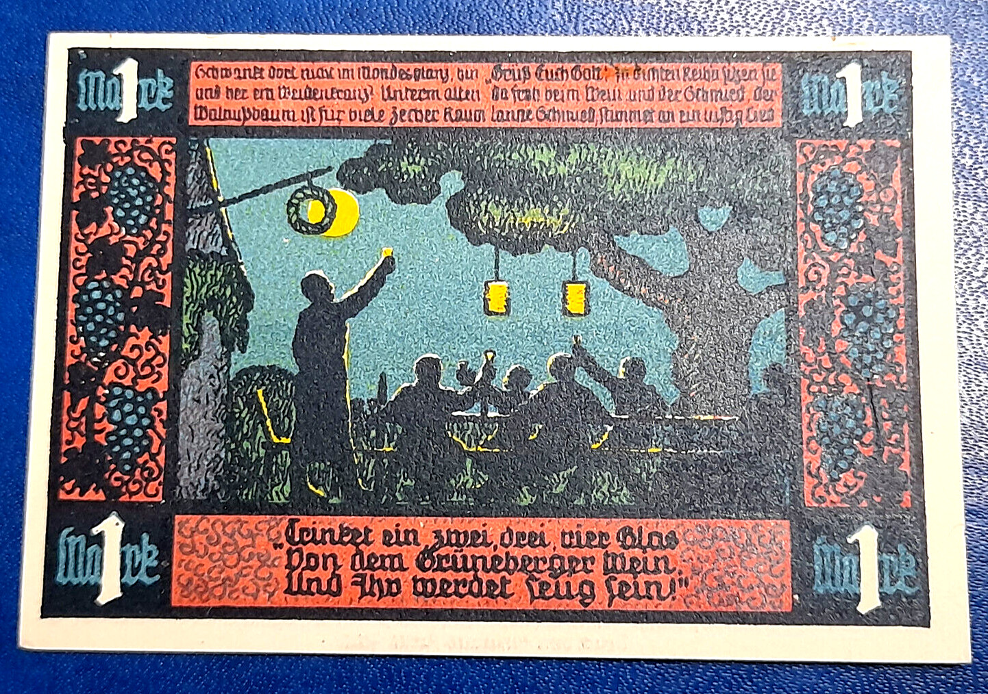 GRÜNBERG (POLAND ZIELONA GÓRA) NOTGELD 1 MARK 1921 GERMANY BANKNOTE (31060)