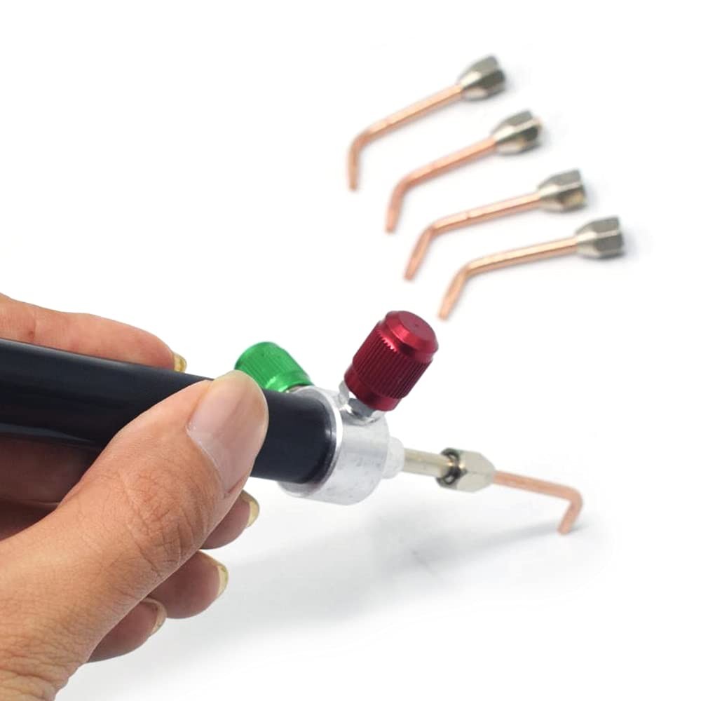 Mini Oxygen Torch Kit, Micro Acetylene/Butane Gas Welding Green