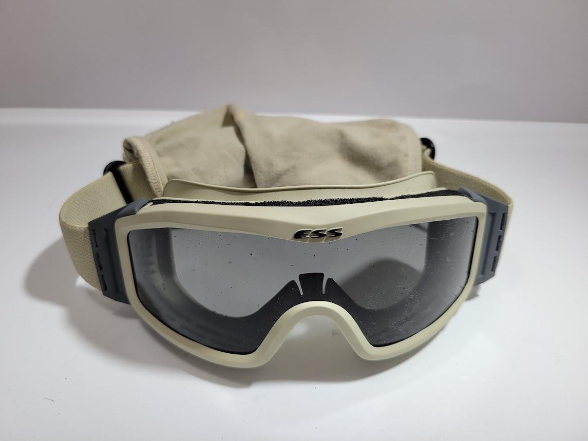 ESS Tactical Goggles One Size Tan Smoke Lens Military Eye Protection Gear