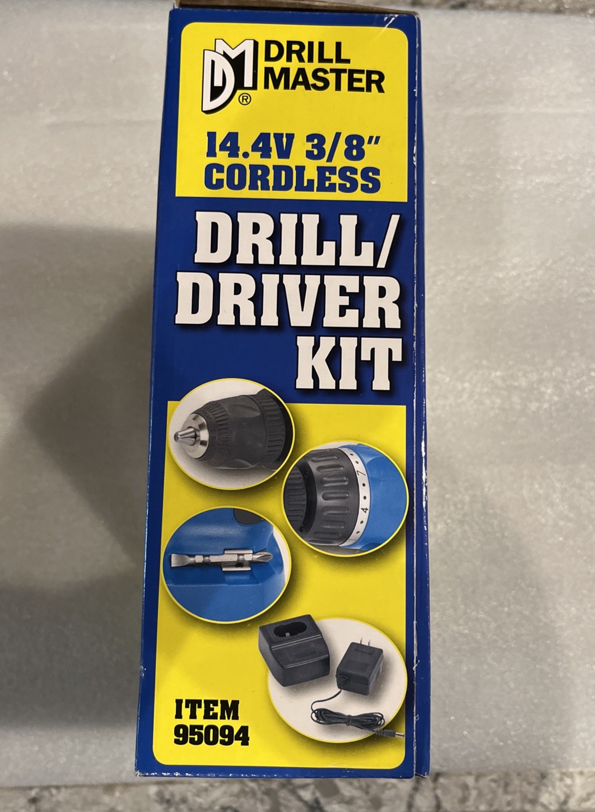 Drill Master 14.4V 3/8" Cordless Drill Driver Kit 95094