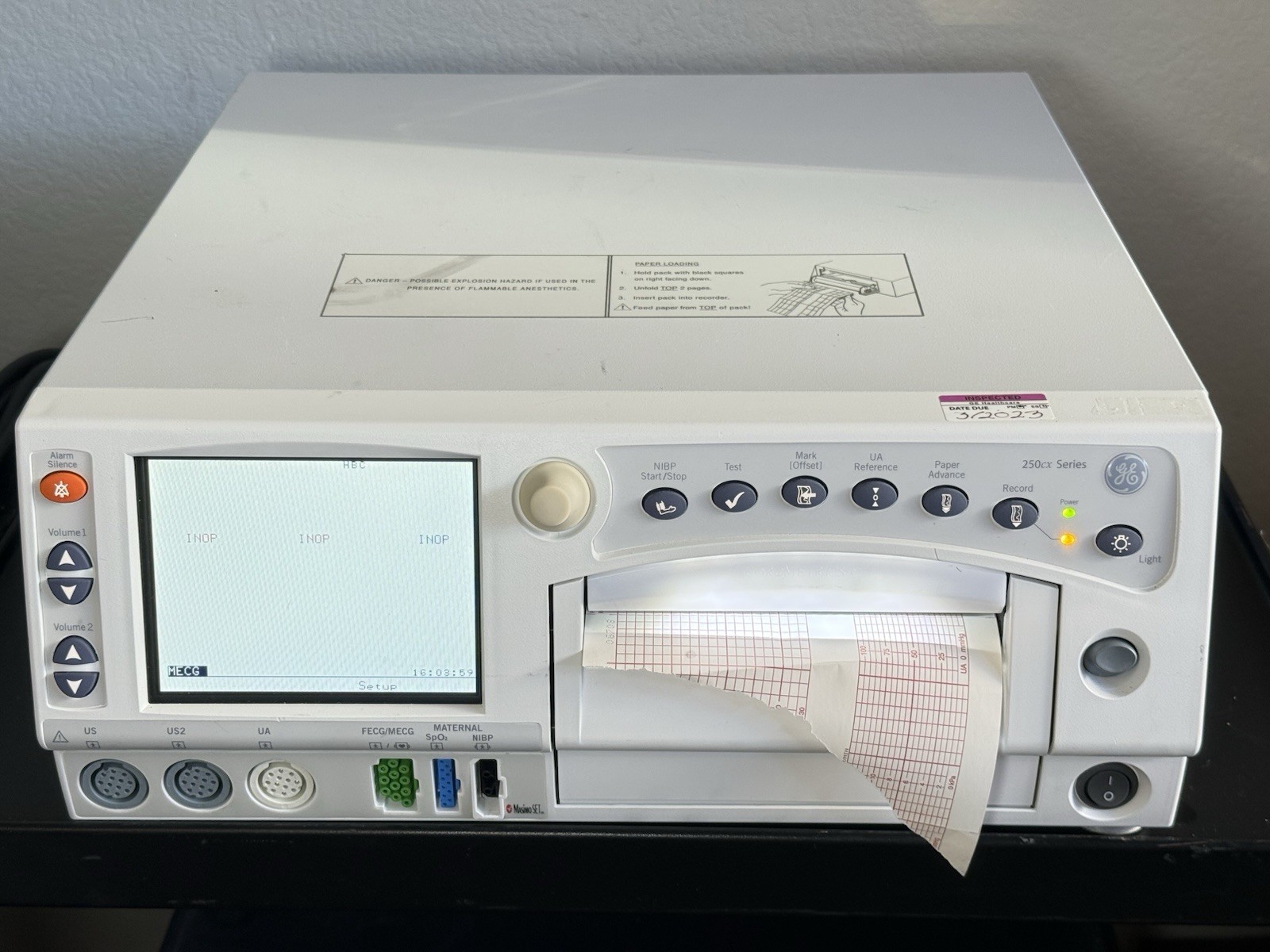 GE Healthcare Corometrics 250cx Series Model 259CX Monitor