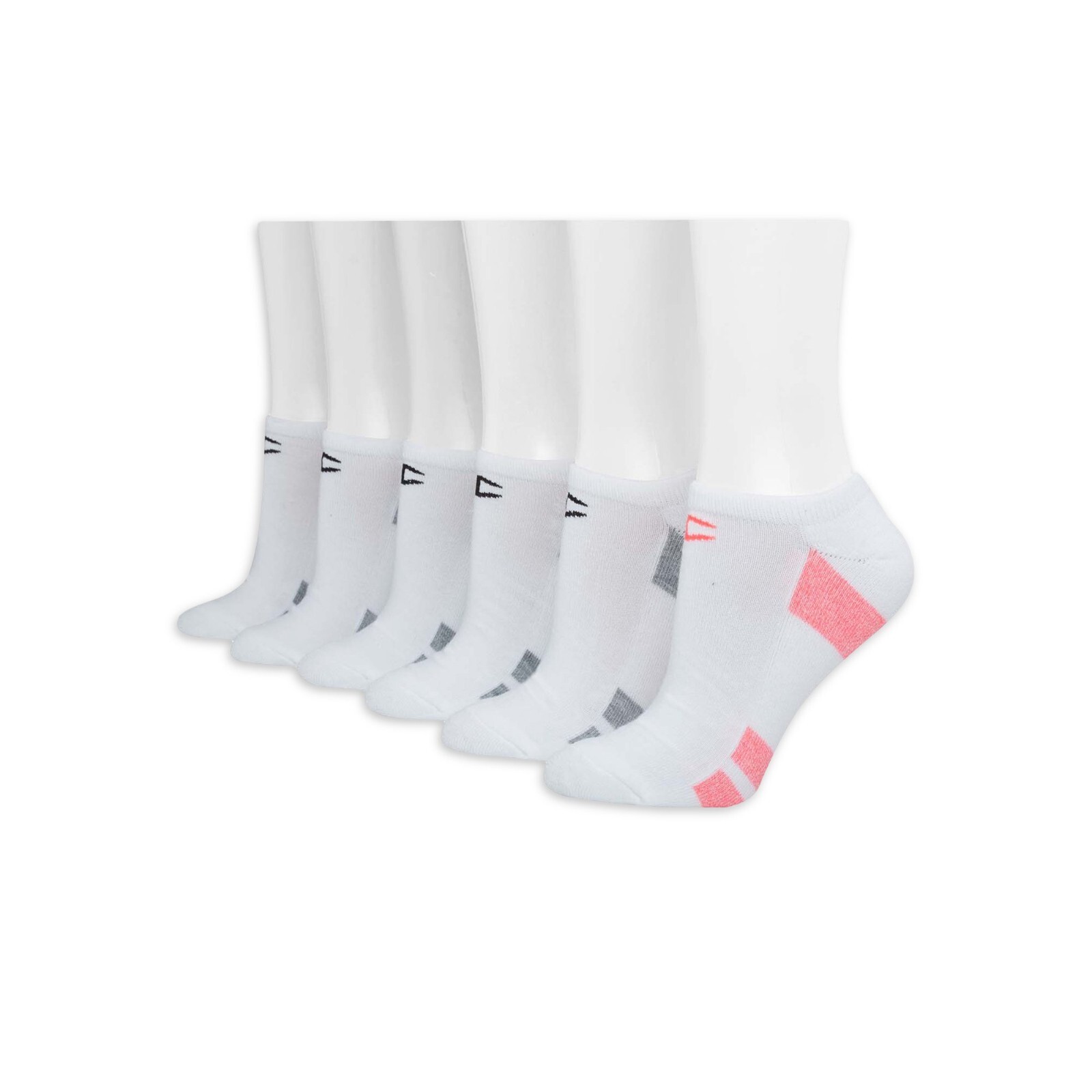 Champion® Women's Performance Double Dry 6 Pack No Show Socks Extended Size 8-12