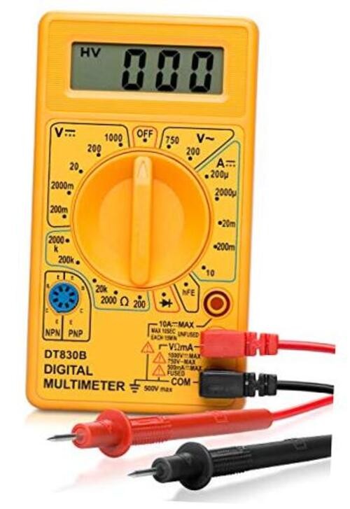 HILTEX 40508 Digital Multimeter & Transistor Tester AC DC Volt 1 Pack