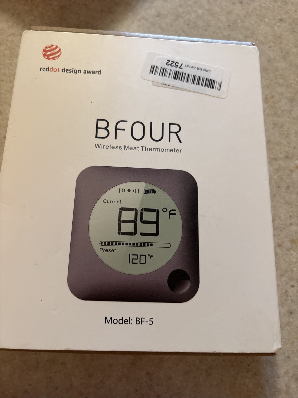 BFOUR Meat Thermometer Wireless Bluetooth, LCD Digital Meat Thermometer BF-5 EUC