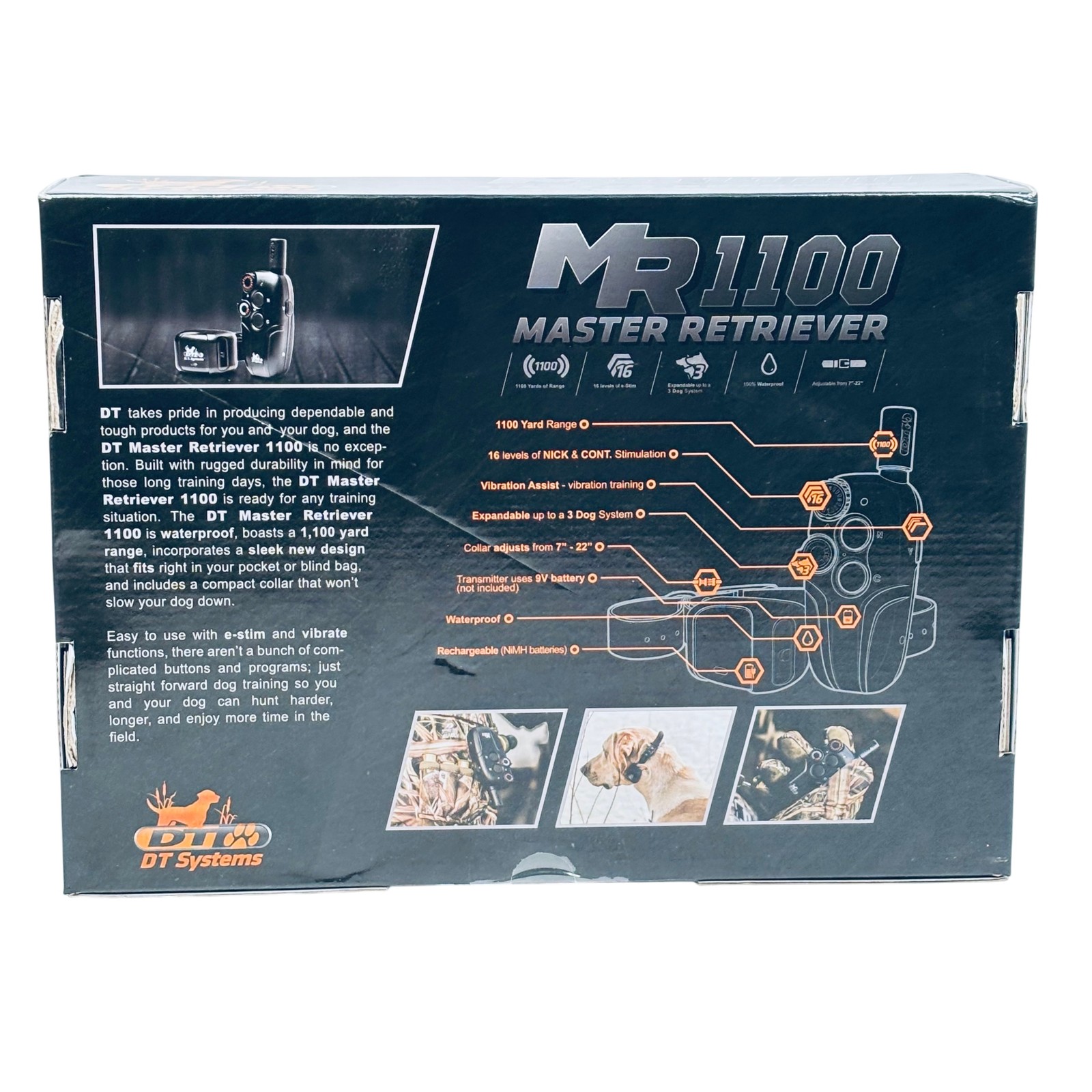 DT Systems MR1100 1100 Yard Range Dog Training Collar System