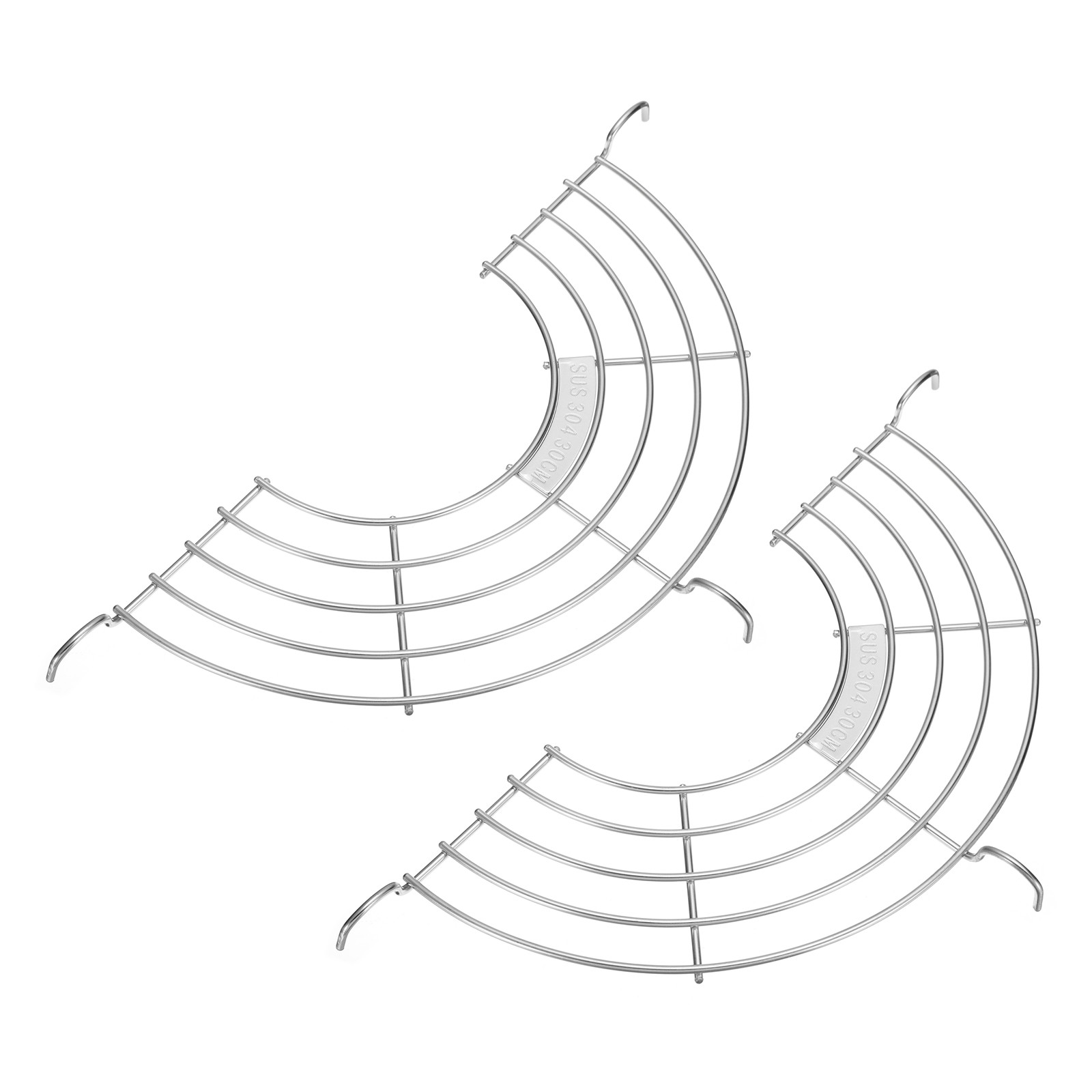 2pcs Oil Drain Rack Semi-circular Draining Rack for Fried Food (28cm Long)