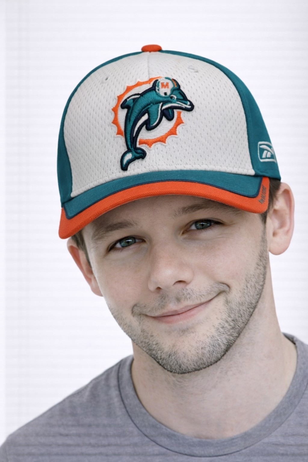 Miami Dolphins Hat Stitched Logo On Field Adjustable Tri Tone
