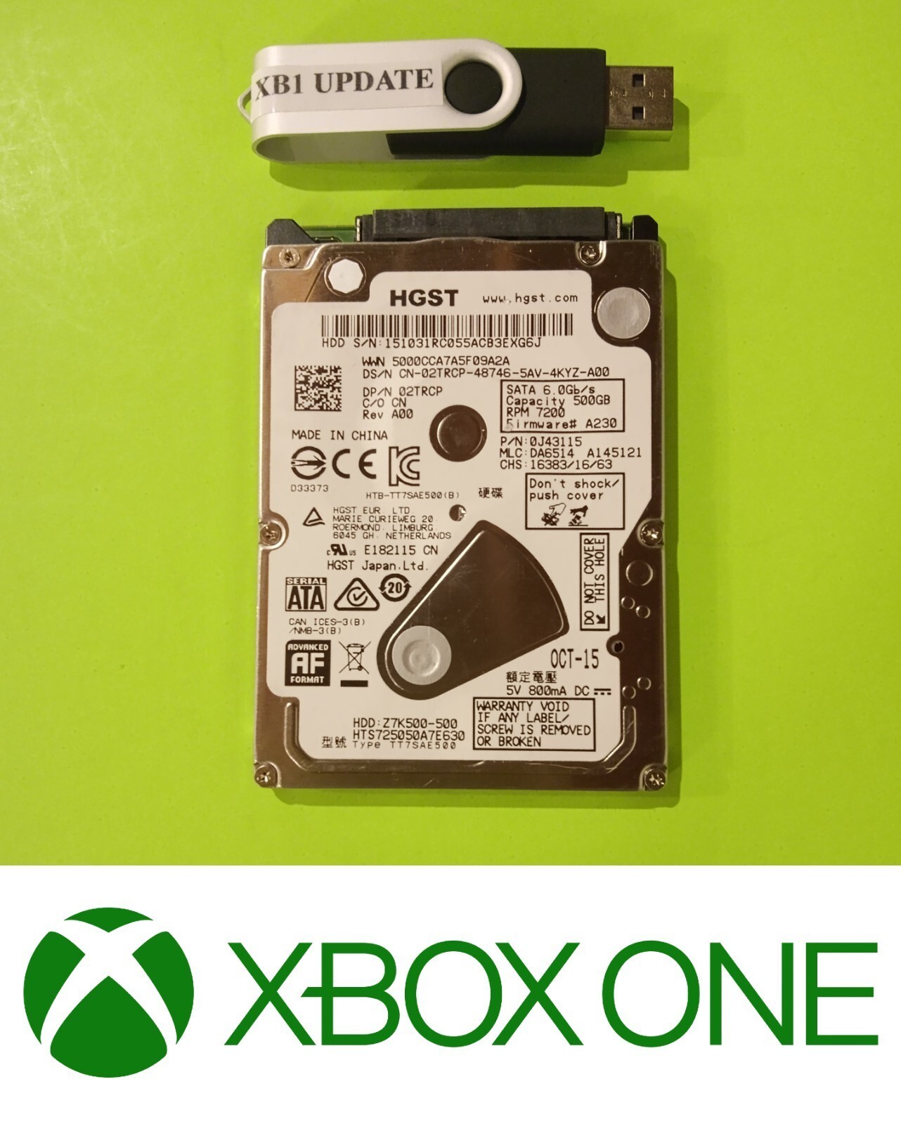 500GB Xbox One S/X Internal Hard Drive w/ Xbox One Operating System USB Drive