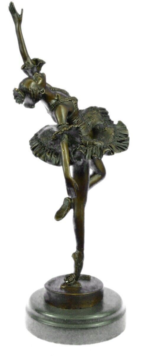 Art Nouveau Original Milo Prima Ballerina Bronze Sculpture Marble Base Statue